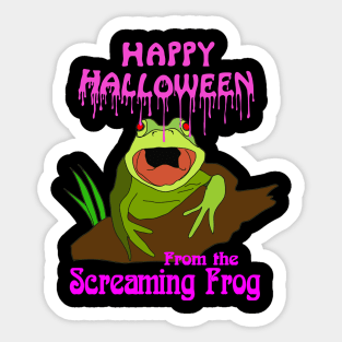 Happy Halloween from the Screaming Frog - Art Zoo Sticker